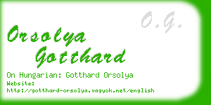 orsolya gotthard business card